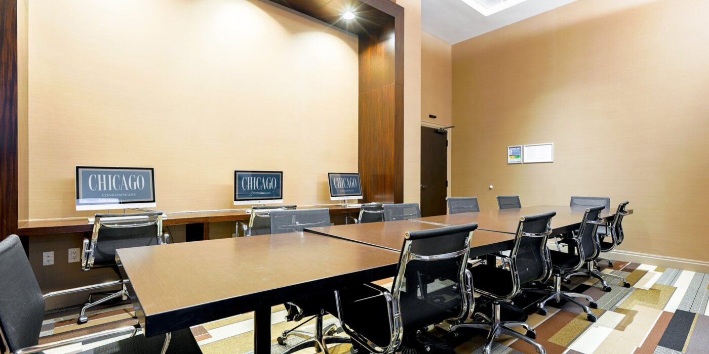 Tenants meeting room for business es at the Chicago Condo in Mississauga